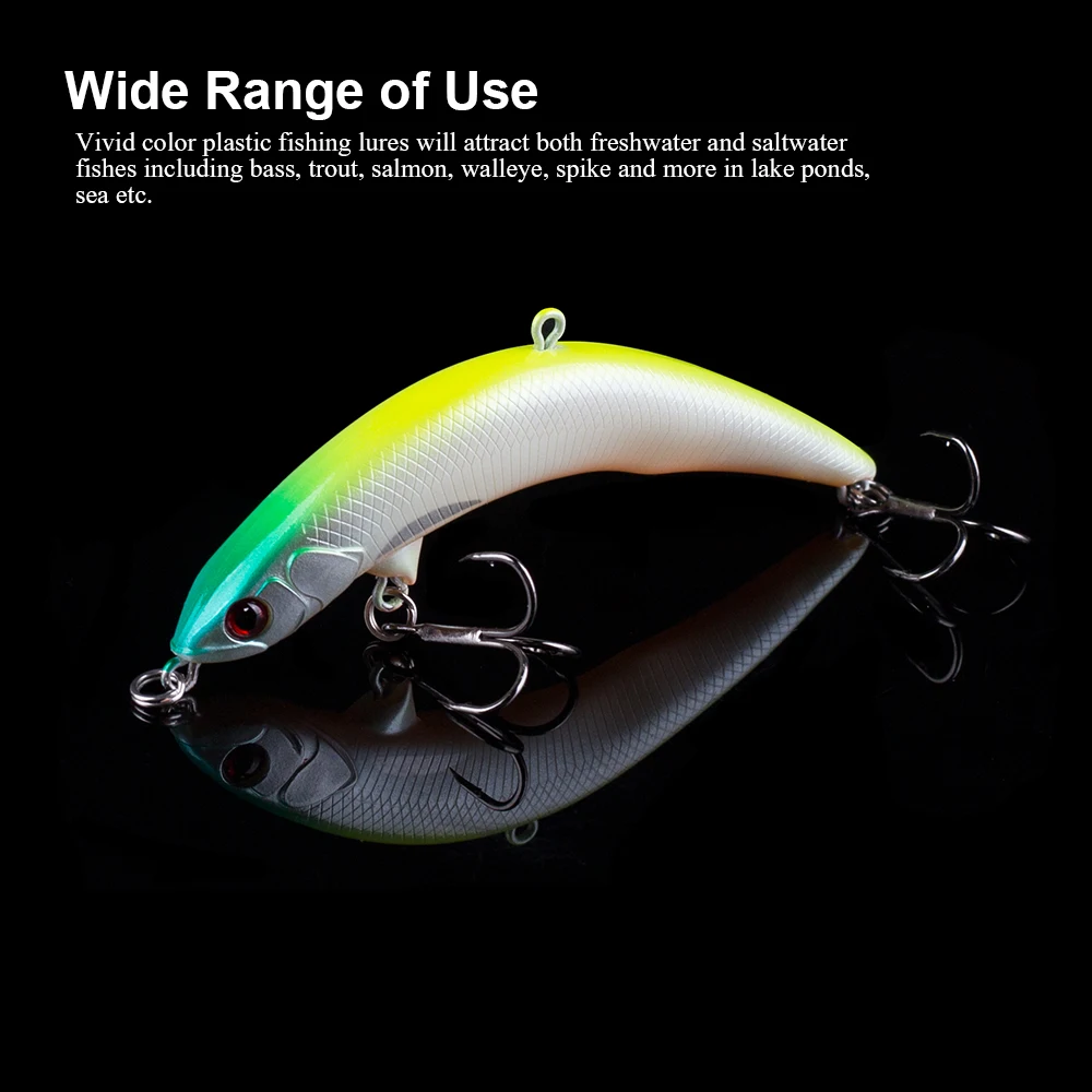 Hanlin-Cebo de lápiz curvado para Pesca, Señuelos flotantes de plástico duro, aparejos de lubina, 8,5 cm, 7g - imagen 3