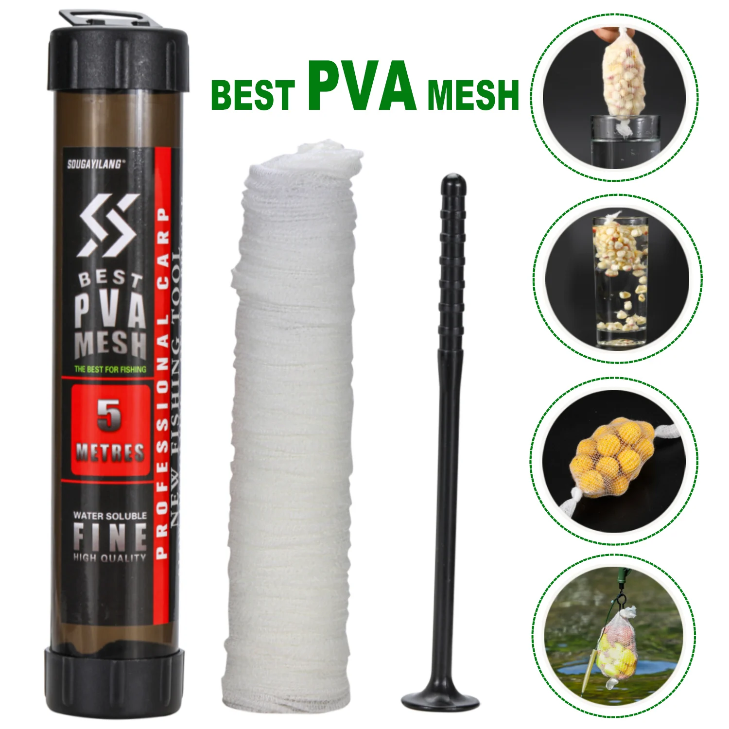 Rollo de malla soluble PVA Sougayilang de 5 metros