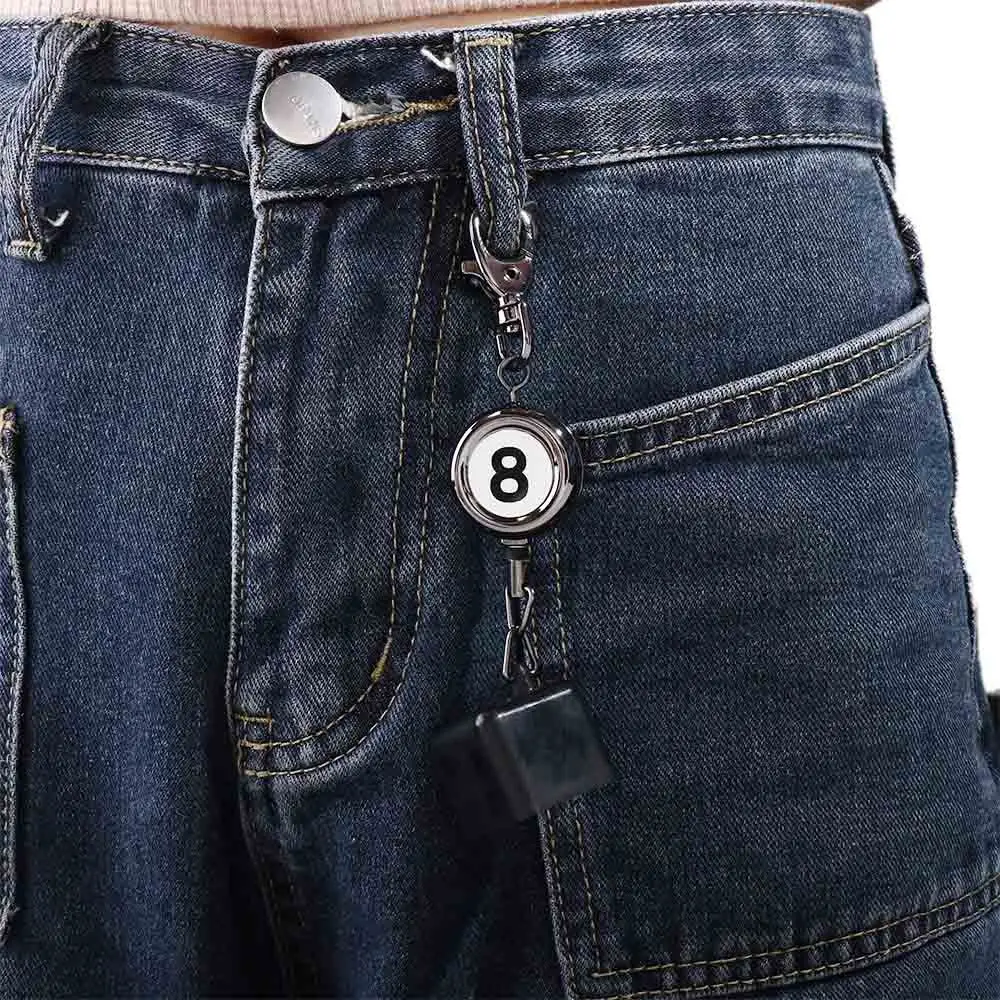 Llaveros con Clip, Clip para cinturón de dibujo, soporte para tiza para piscina de billar, soporte para tiza, gargantilla retráctil, soporte para almacenamiento de tiza - imagen 4