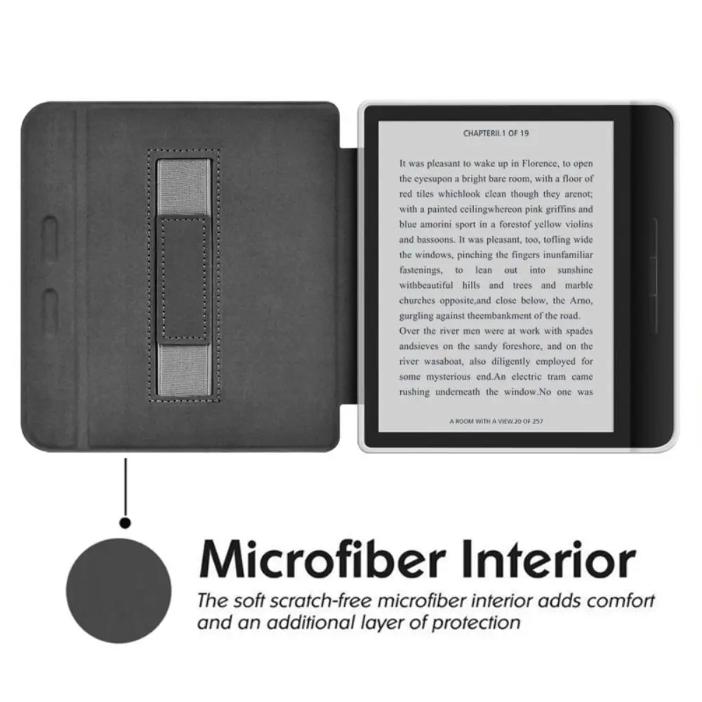 Funda para lector electrónico de 7 pulgadas con correa de mano Auto Wake/Sleep Smart Cover Funda tipo Folio de cuero a prueba de golpes para KOBO Libra Color/2 - imagen 3