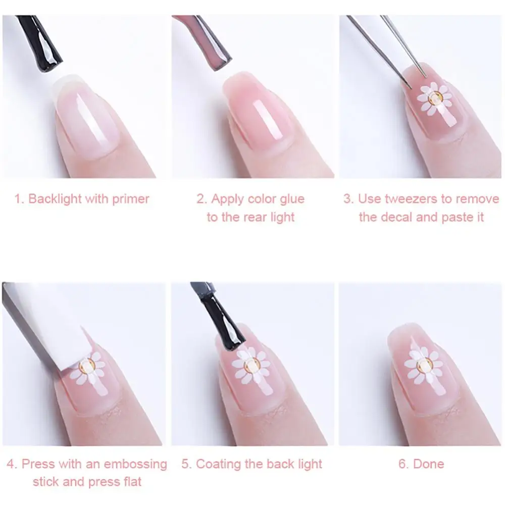 Pegatinas 3D de hojas de flores negras para uñas, calcomanías 3D, inscripciones de corazón de chica linda, deslizadores de letras para manicura, tatuaje de Arte de uñas, 1/2 piezas - imagen 2