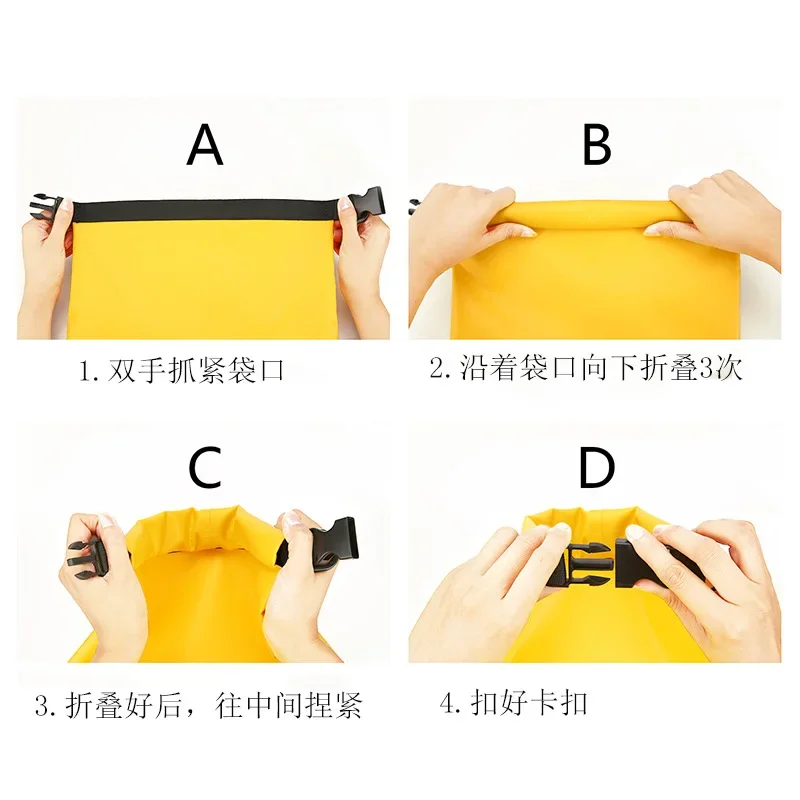 Paquete impermeable de playa Mochila al aire libre Rafting Montañismo Paquete de cubo de PVC Mochila de 10L - imagen 5