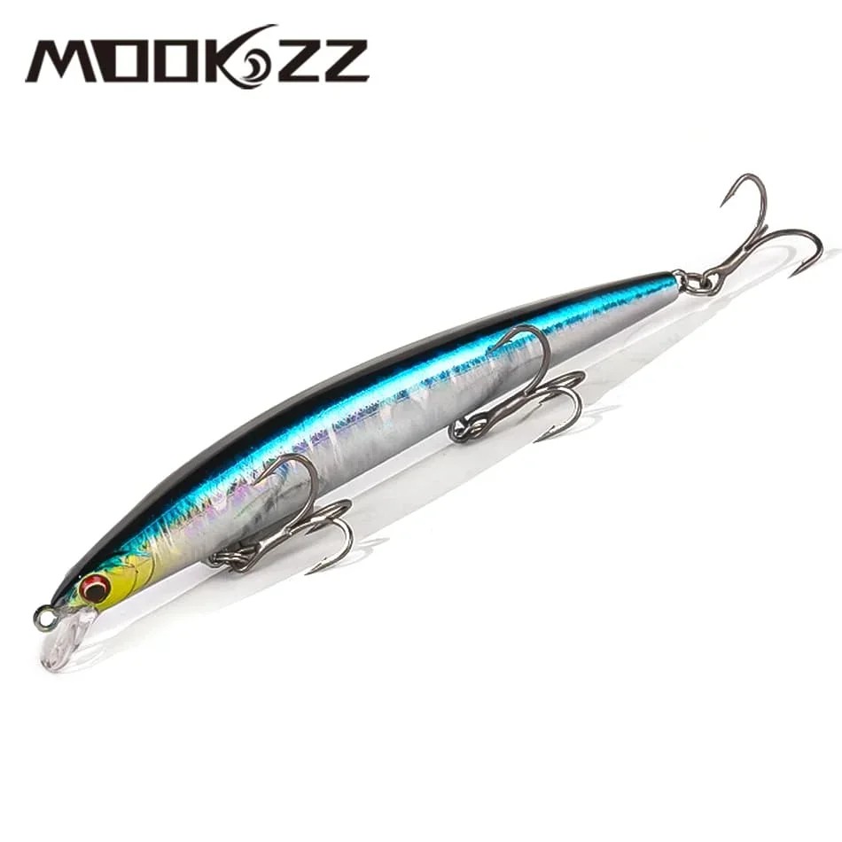 MOOKZZ señuelo flotante de pececillo de mar, señuelo de pesca duro, Wobble Crankbait, cebo flotante de pececillo, pesca L