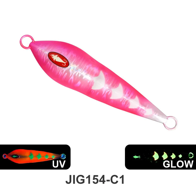 Señuelo de pesca de mar con plantilla de Metal, pesca en barco de aguas profundas, Jigging Vertical, cebo Artificial de paso lento, hundimiento rápido, 100g/200g/250g/300g - imagen 2