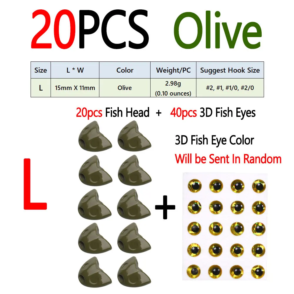 20pcs Olive L
