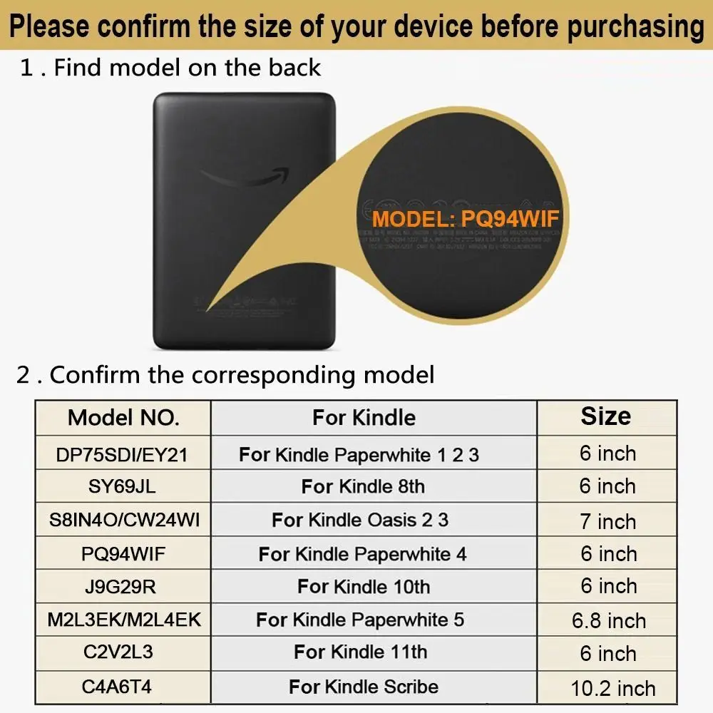 Auto Wake/Sleep Funda para lector electrónico de 6 pulgadas resistente al desgaste carcasa protectora antiarañazos para Kindle Paperwhite 4 10. a generación 2018 - imagen 5