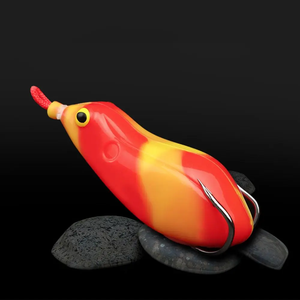 Señuelo biónico de rana Artificial de plástico con ojos 3D de 14g, anzuelos de pesca, anzuelos de rana - imagen 3