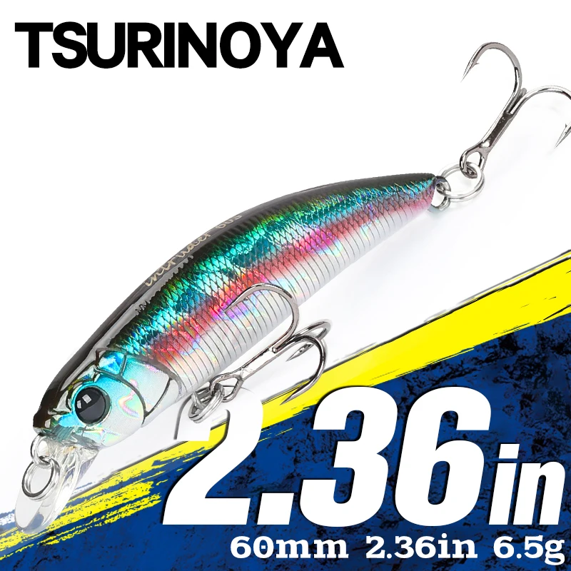 TSURINOYA INTRUDER 60S hundimiento Minnow señuelo de pesca 60mm 6,5g trucha Jerkbait Wobbler peso fijo cebos duros artificiales nuevo modelo - imagen 4
