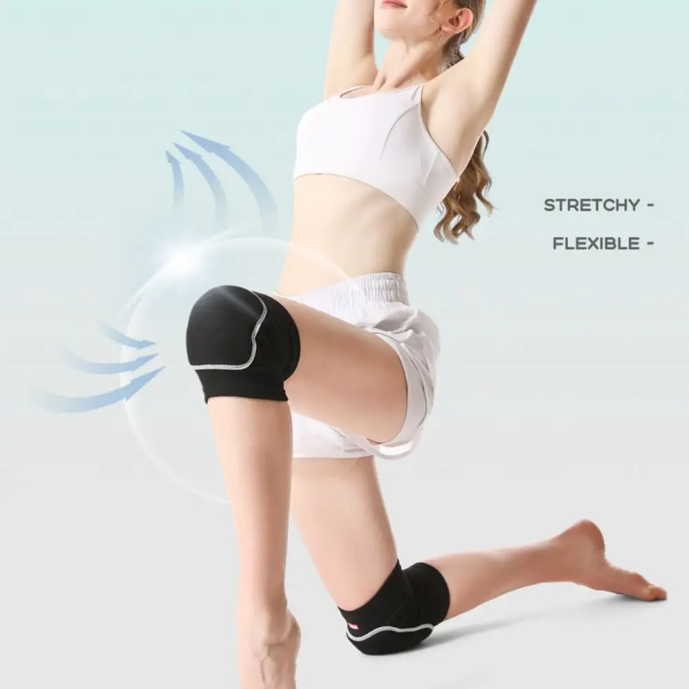 Rodilleras de esponja gruesa de algodón y poliéster, Protector de rodilla elástico de 5 colores, rodillera deportiva suave y transpirable