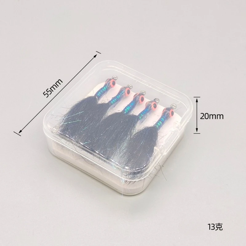 Señuelos de Pesca de 5 piezas, cebo biónico de ojo grande, múltiples colores, gancho de alambre duradero, Mosca, trucha, lubina, suministros de pesca, accesorios - imagen 5