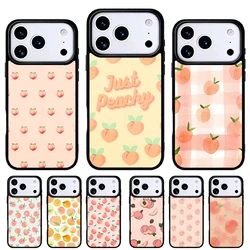 Funda delgada estilo melocotón rosado para iPhone 15 14 13 Pro Max