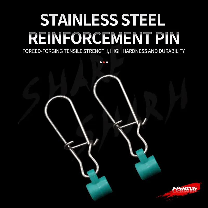 Accesorios de pesca, línea deslizante de plomada, cierre a presión de doble bloqueo, conector de peso pesado de acero inoxidable, 10 Uds. - imagen 3