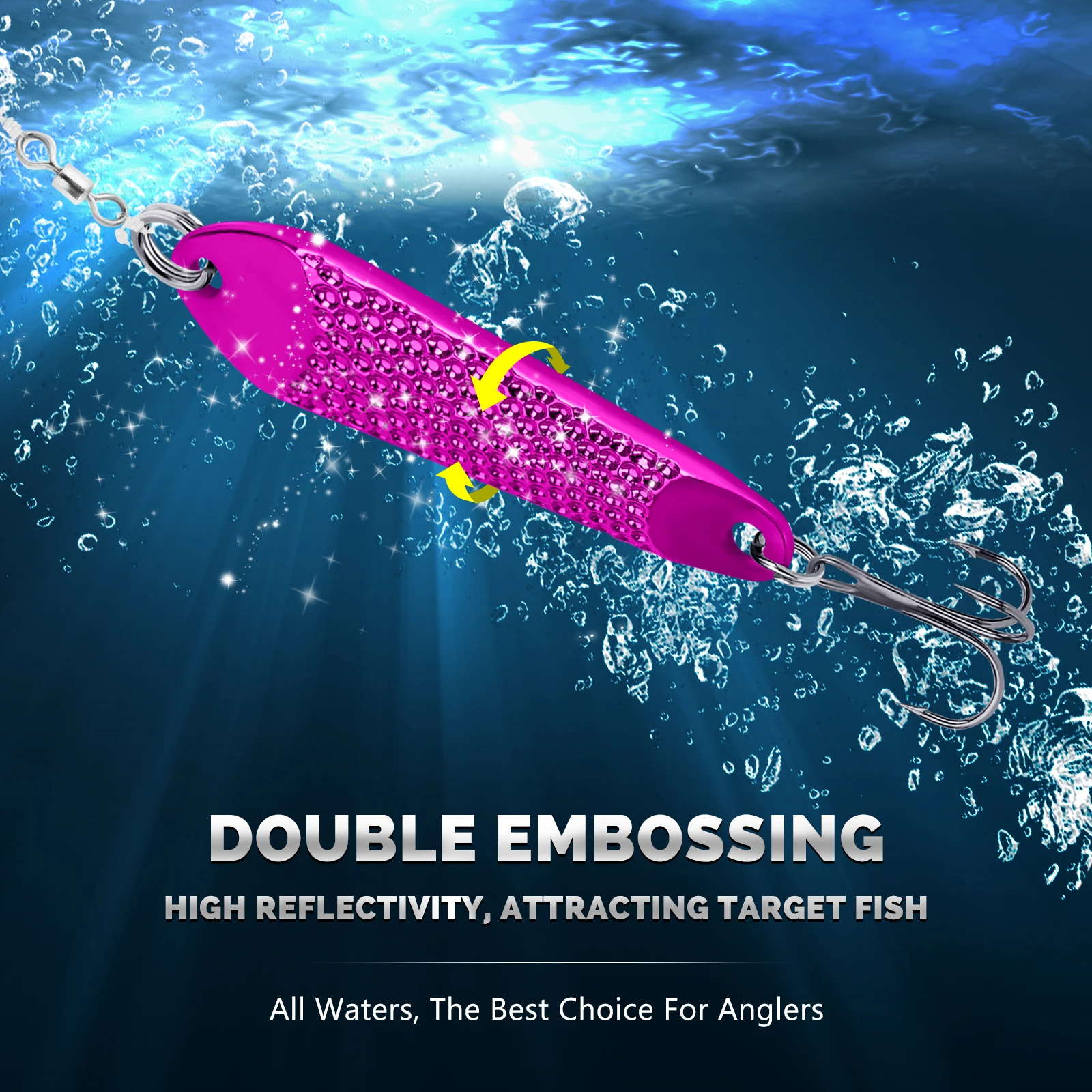 THKFISH 5 uds cuchara de pesca señuelo Spinner cuchara de Metal señuelo de pesca de trucha lentejuelas giratorias cebo duro Artificial para Lucio - imagen 4