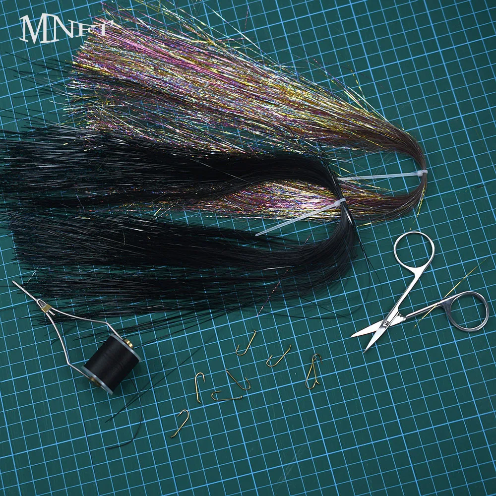 Materiales para atar moscas Flashabou Negro Cristal Arcoíris Tinsel - imagen 5