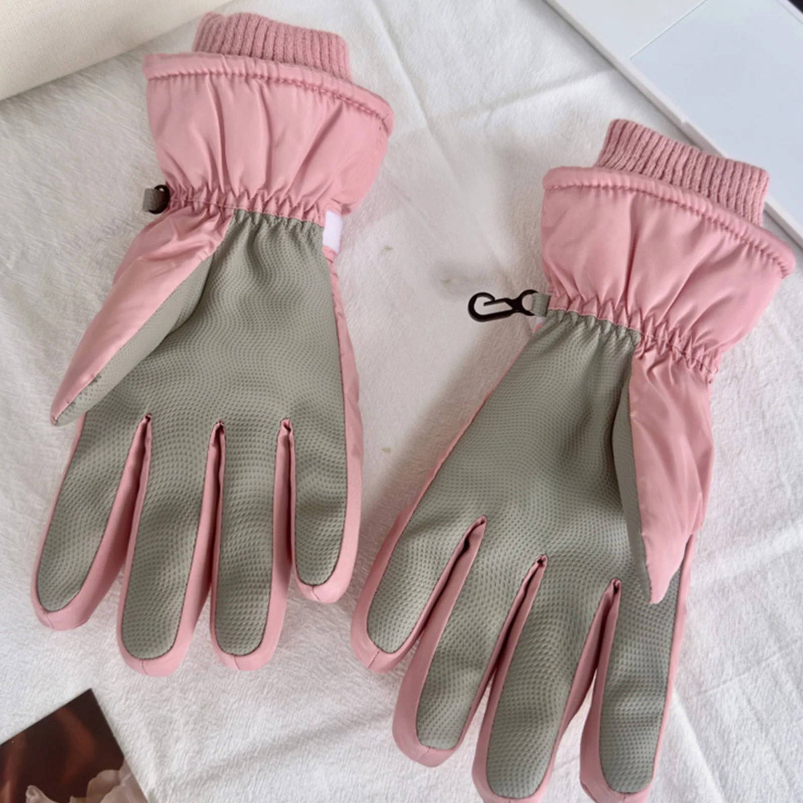 Guantes impermeables antideslizantes para pantalla táctil con felpa