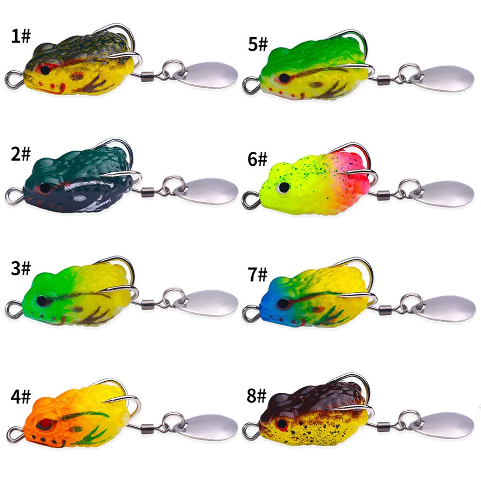 Señuelos de Pesca de rana blanda Topwater, Crankbait, cebo Artificial suave, aparejos Wobbler para pesca, 1 pieza - imagen 5