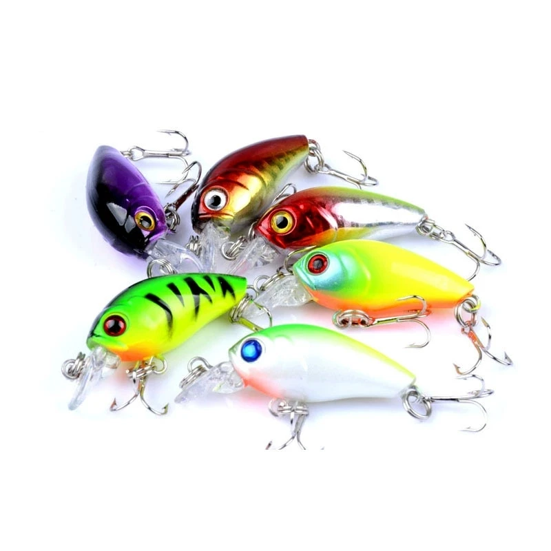 Señuelo de Pesca duro Rock and roll chubby guy, cebo de manivela de Pesca, diseño japonés, Mini CrankBaits, cebo Artificial para lubina, perca Tro - imagen 5