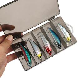 5 unids/caja pececillo de hundimiento lento 11g 7,8 cm señuelo Swimbait Pesca Kit Popper anzuelo de Pesca Wobbler caja de aparejos Jerkbait cebo de silicona