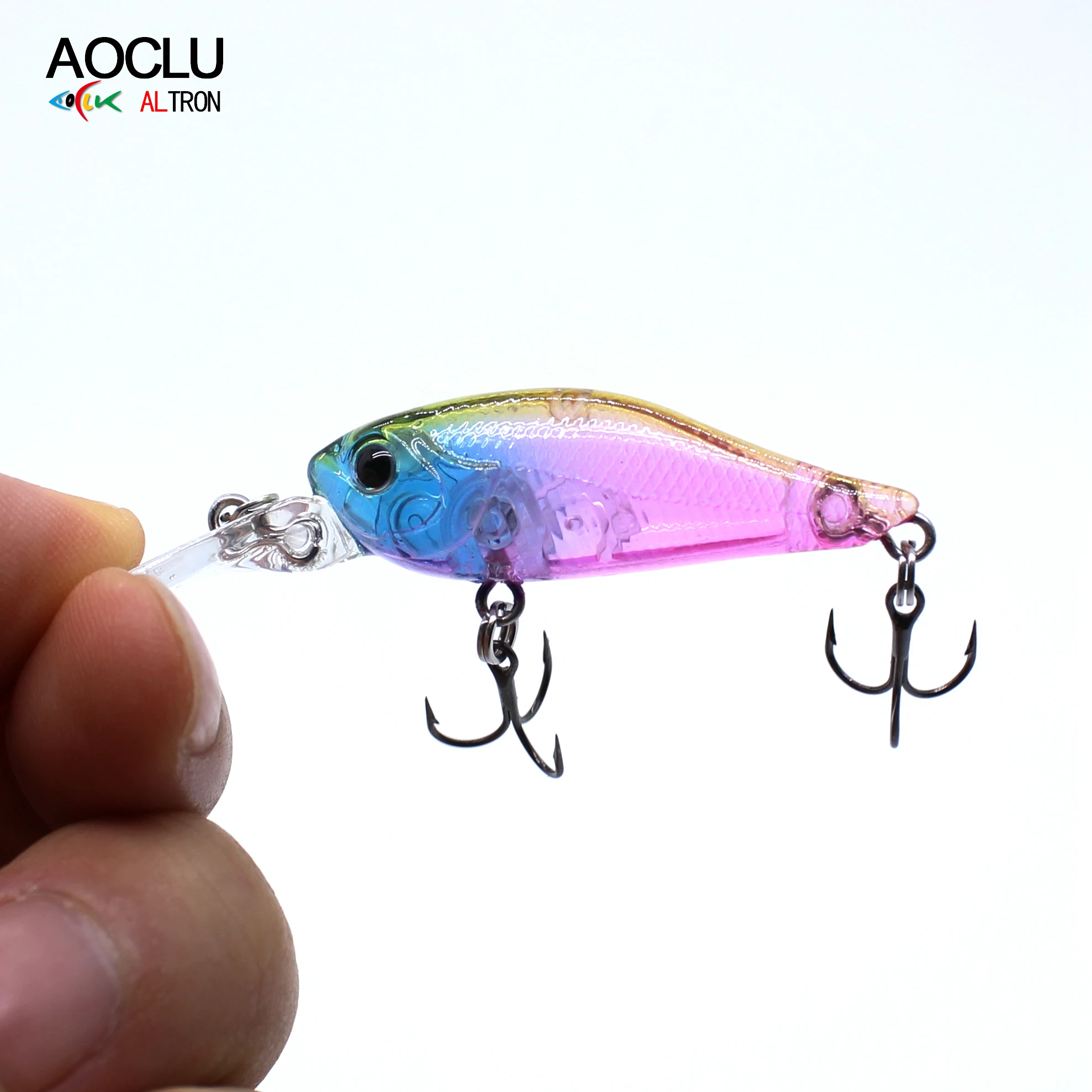AOCLU-Mini Minnow Shad, 40mm, 2,5G, 0,7 M, nadador de buceo profundo, Crankbait flotante, Wobbler, ganchos VMC fuertes, calidad japonesa - imagen 5