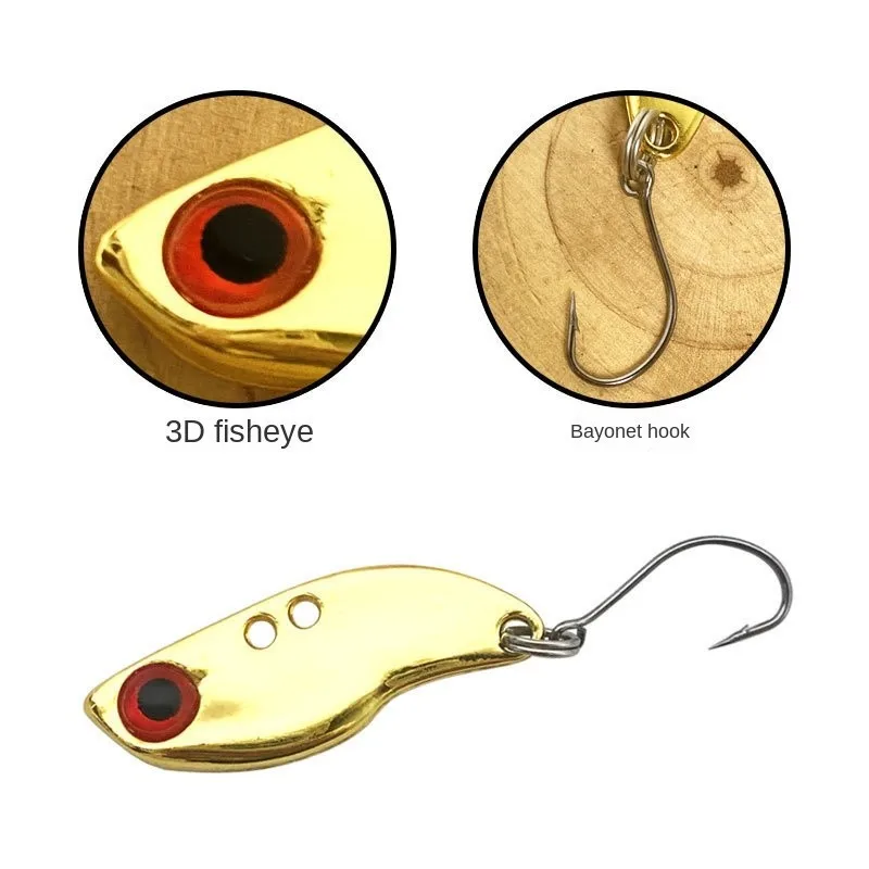 1 Uds 2,5-5g plantilla de pesca cuchara señuelo VIB cebos de hoja de Metal cuchara de pesca para trucha lubina señuelo de salmón - imagen 2