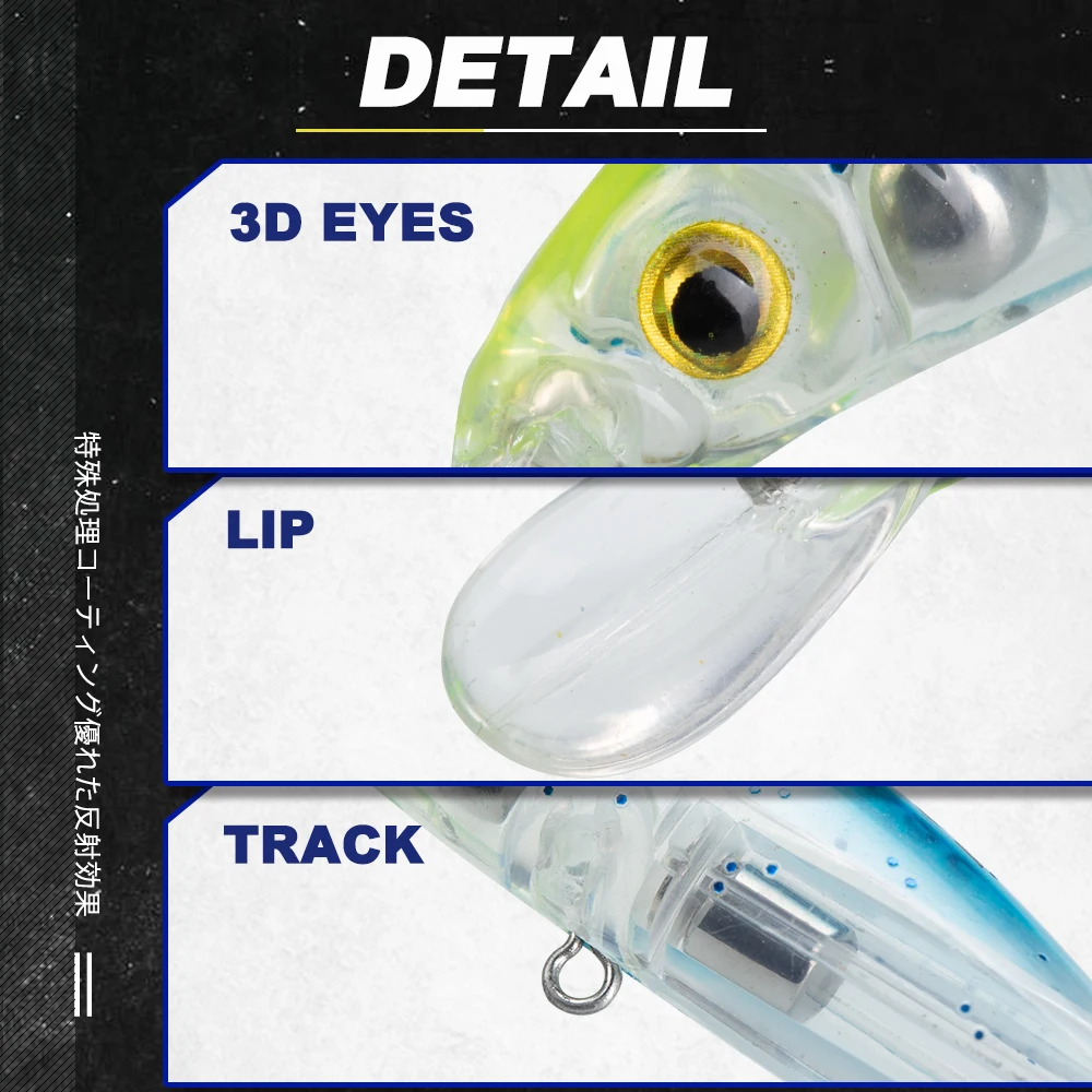 Señuelo de pesca D1 Hardcore LG Minnow, 50mm/2,5g, de hundimiento Jerkbait Wobbler, cebo duro Artificial 50S para aparejos de trucha y lubina - imagen 5