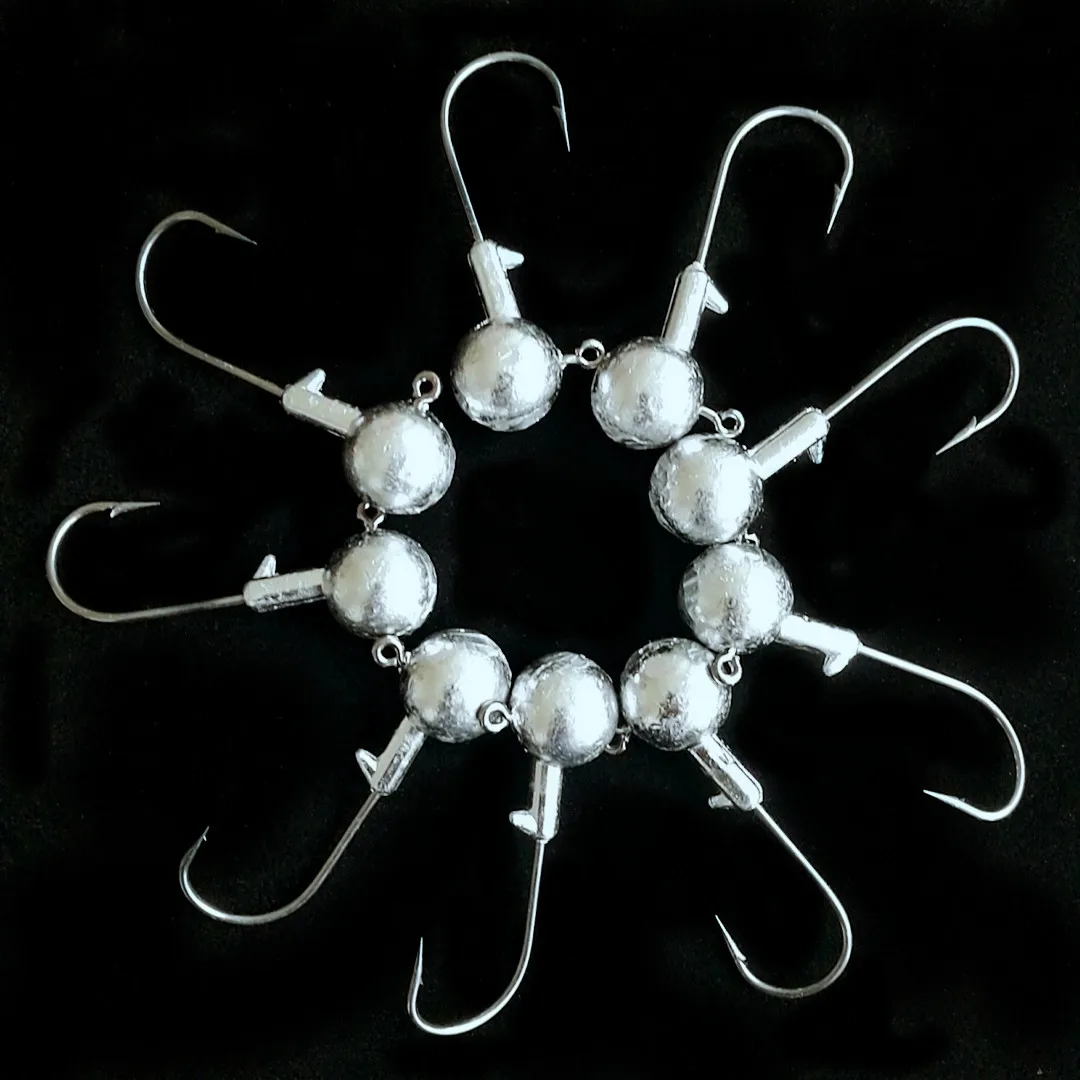 Anzuelo de Cabeza Grande de alta calidad, 10 piezas, 7g, 10g, anzuelos de pesca duros para señuelos blandos, aparejos de pesca de aguas profundas - imagen 5