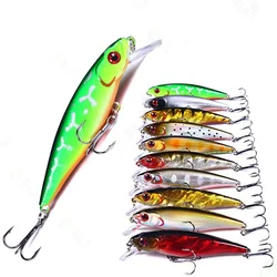 1 Uds señuelo de Pesca Minnow 88mm 9,2g cebo duro flotante Wobbler Jig cebo Crankbait carpa lubina rayada Pesca aparejos de Pesca SwimBait
