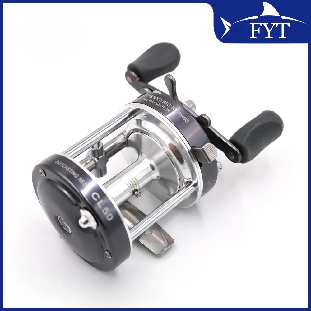 Carrete de pesca con mosca, accesorio de Metal, 2 + 1BB, tambor fundido a la derecha, barco, pesca en el mar, Horizontal CL50, color gris - imagen 3