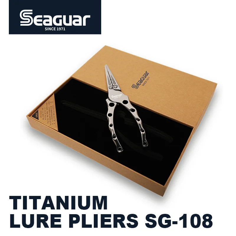 Alicates de señuelo de pesca de titanio Seaguar, SG-108 115g, tijeras de hilo de pescar de PE multifuncionales antioxidantes, novedad de 2024 - imagen 3