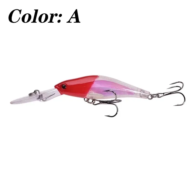 Señuelo de pesca Wobbler de pececillo de buceo profundo, cebo Artificial de plástico láser de 9,5 cm y 7,5g para carpa, lubina, Lucio, aparejos de pesca Crankbait, 1 ud. - imagen 3