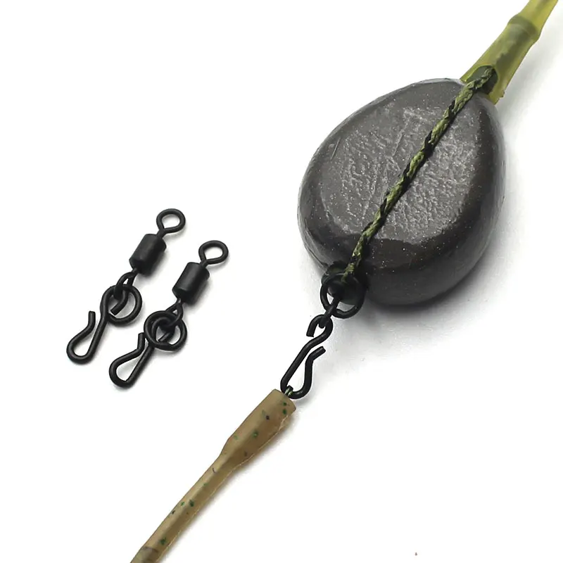 Accesorios de pesca de carpa 20 piezas, aparejos de pesca de carpa, color negro mate, QC, pelo giratorio en línea, Chod, helicóptero - imagen 5