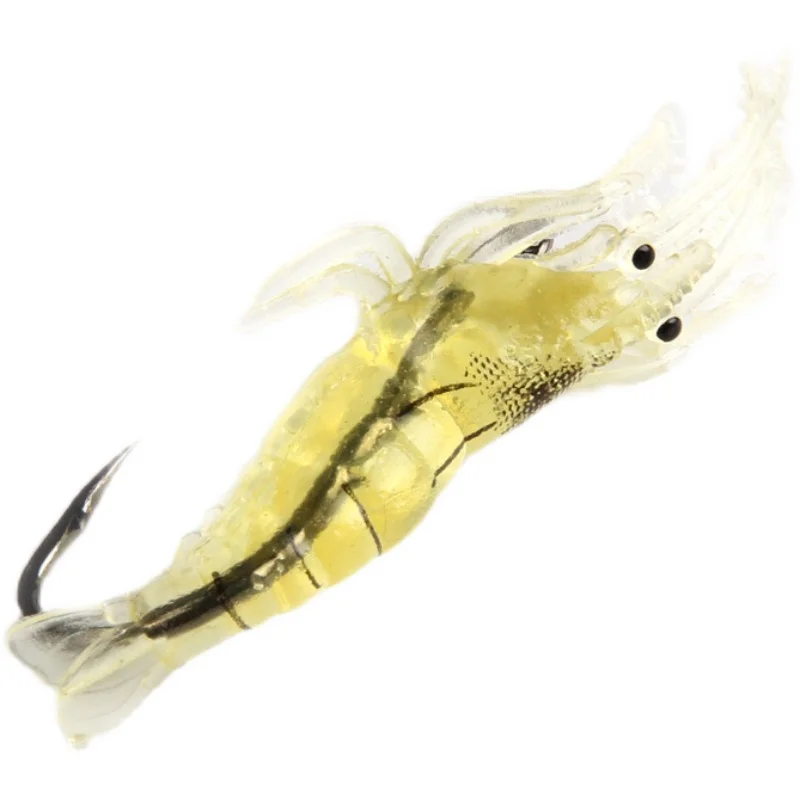 10 Uds simulación suave camarón señuelo anzuelo Crankbaits aparejos de pesca Señuelos de Pesca cebo Artificial Wobblers para curricán - imagen 4