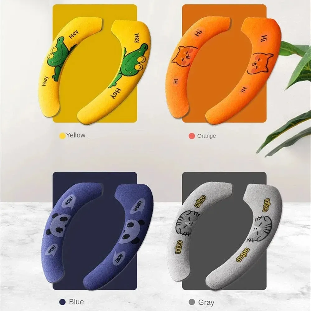 1 par de fundas para asiento de inodoro de pasta, almohadillas impermeables para asiento de inodoro de baño con dibujos animados, bonitas y reutilizables, suaves y gruesas, adhesivas, herramienta para cerrar el asiento - imagen 4