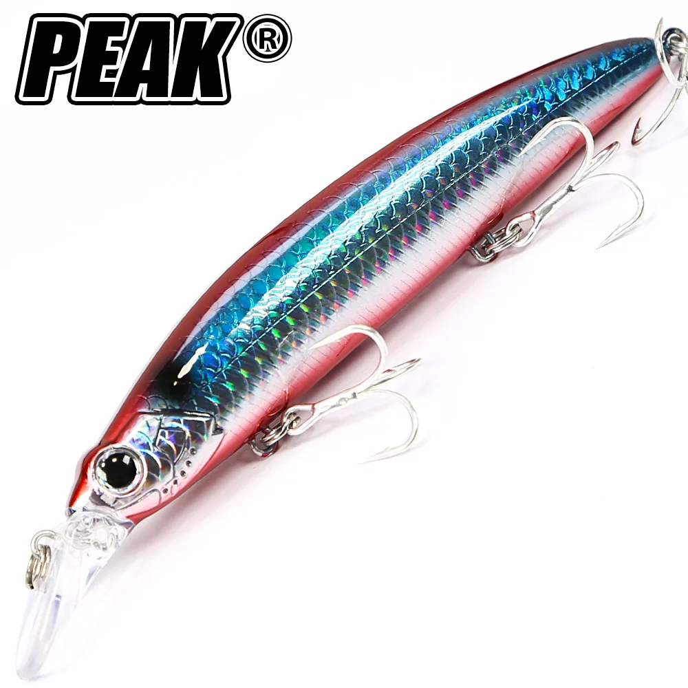 Jerkbait flotante de tungsteno PEAK para la pesca de lubina