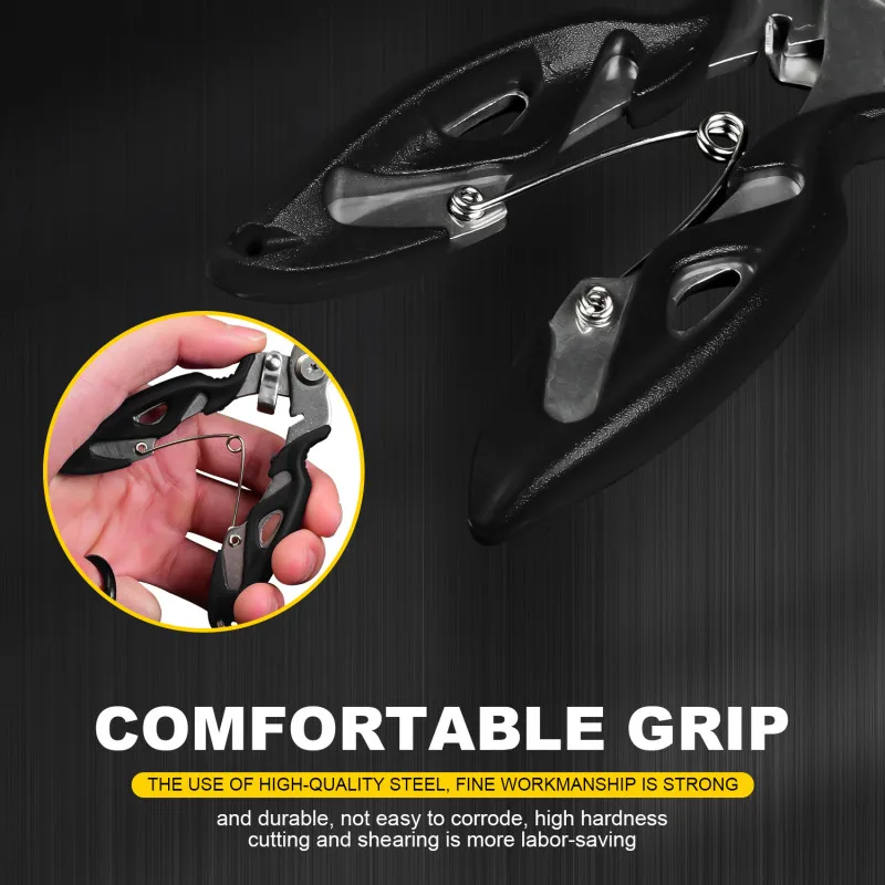 Alicates de pesca multifunción, herramientas, accesorios para productos, aparejos de invierno, alicates, tornillo de banco, tijeras para tejer moscas, juego de trenzas, pinzas para pescado - imagen 5