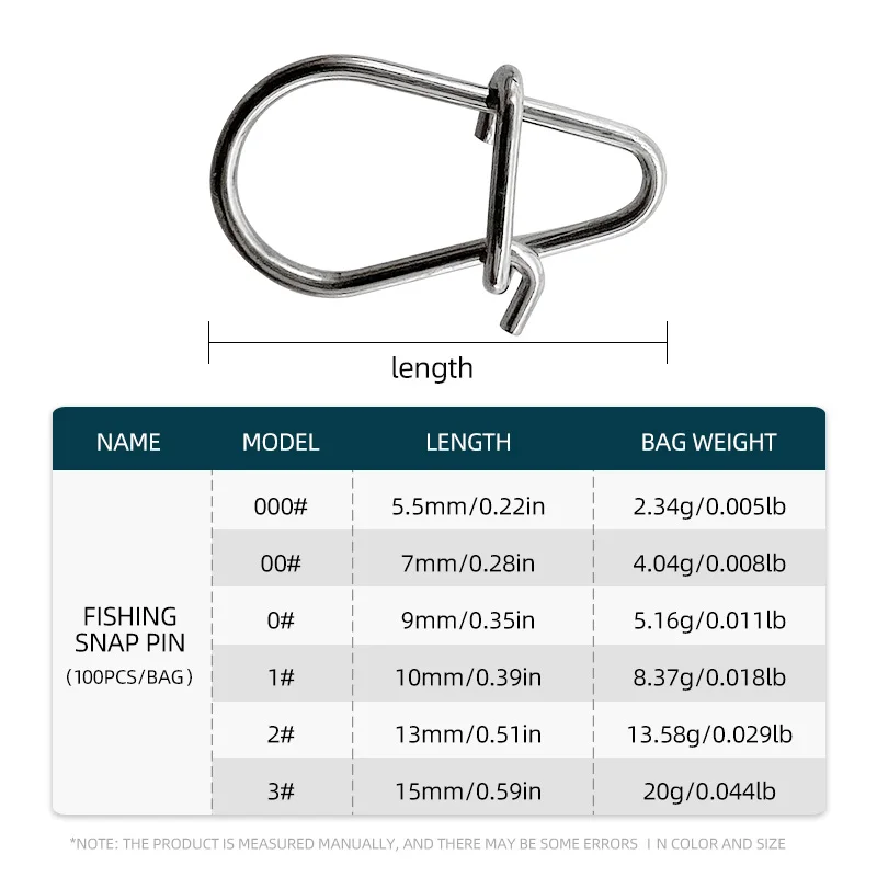100 Uds Pin de calabaza Micro-objeto señuelo Pin Material de acero inoxidable accesorios de pesca mejora huevo Snap señuelo conector - imagen 4