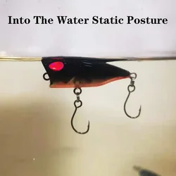 Señuelo de Pesca Topwater Popper, 4cm, 3,5g, Mini Wobbler, cebo duro Artificial con ganchos para lubina, Crankbaits, aparejos de Pesca, 1 ud.