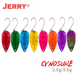 Jerry 8 Uds 2,5g/3,5g Micro área trucha cuchara señuelo Kit Set colores UV Metal señuelos de pesca latón lago corriente brillos Spinners