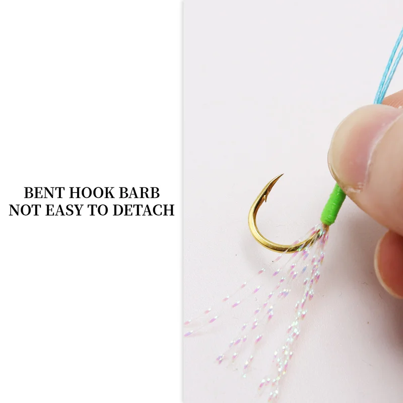 ZYZ-anzuelo Sabiki de pesca en el mar, accesorio Artificial de alta calidad, 4 unids/lote por bolsa - imagen 4