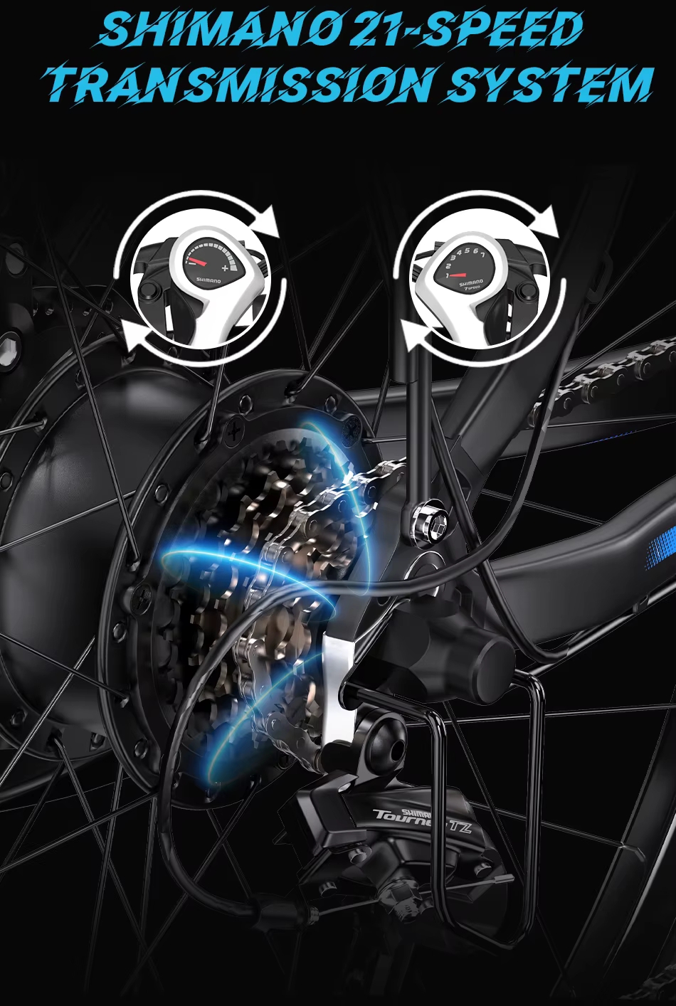 DUOTTS C29 Bicicleta Eléctrica 48V – Motor 750W y 21 velocidades para ciudad - imagen 5
