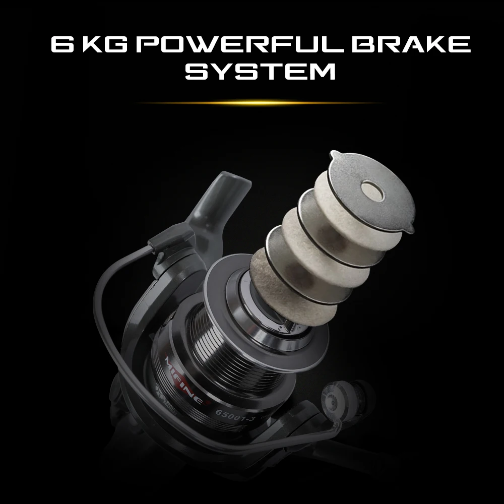 Carrete de pesca de freno doble rápido MIFINE, rueda giratoria de fundición de carpa para agua salada y agua dulce, doble carrete 5,2: 1 pesca en el mar - imagen 2