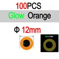 12mm 100pcs Orange