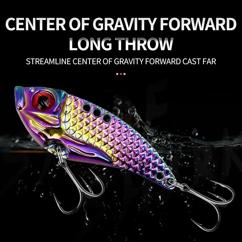 5 uds Señuelos de Pesca hoja cebo Metal VIB Señuelos de Pesca lubina Walleye trucha para agua dulce cucharas de pesca de agua salada señuelo duro de Metal - imagen 2