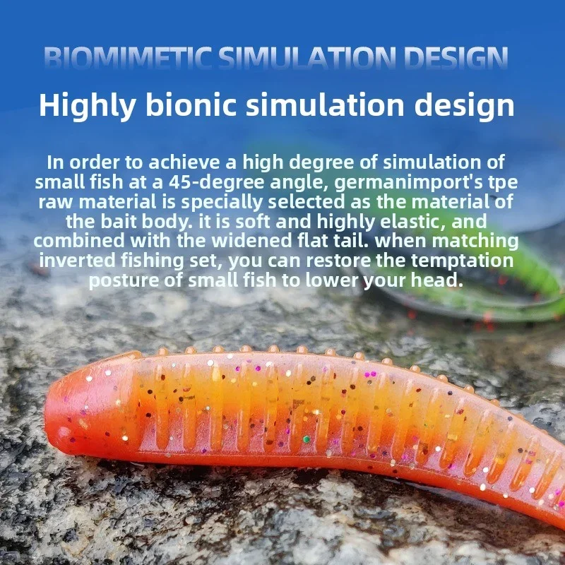 MUKUN 6 uds 8,5 CM 2,3G TPE Señuelos de pesca flotantes cebos artificiales Wobblers señuelos blandos sábalo carpa cebos de pesca de silicona - imagen 4