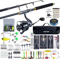 Kit Pesca Goture - Caña Telescópica Carbono con Carrete y Accesorios