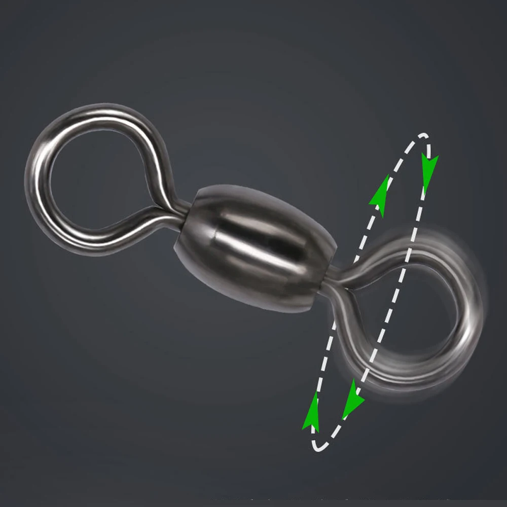 DNDYUJU-grúa giratoria de pesca, conector sólido giratorio, 10 piezas, aparejos de pesca giratorios, accesorios de anzuelo - imagen 4
