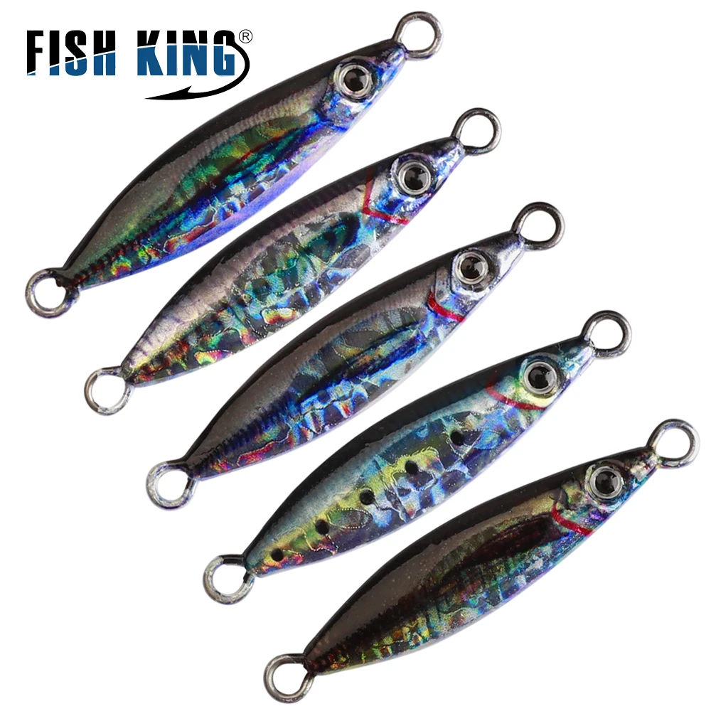 FISH KING 1 Uds Jig Shore Jigging cuchara fundición arrastre 7g/10g/14g/21g/28g señuelo de lubina cebo Artificial equipo de pesca - imagen 3