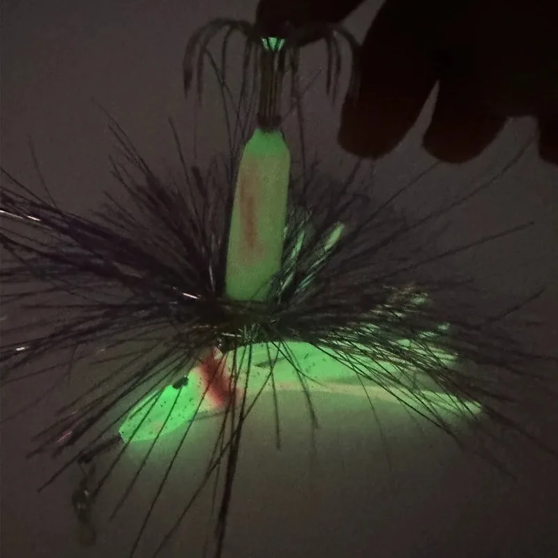 Anzuelo paraguas para pulpo luminoso – Acero inoxidable con púas - imagen 5