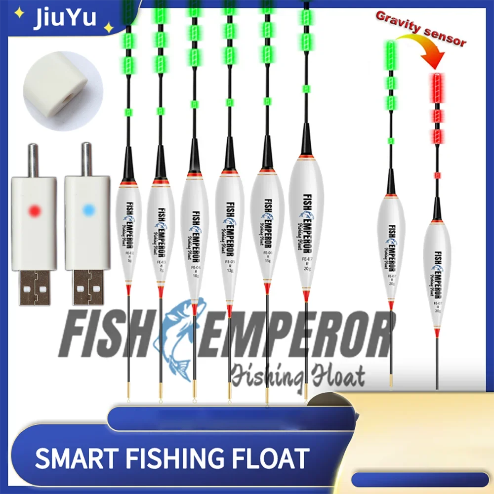Juego de flotadores de pesca con Led, flotadores luminosos electrónicos inteligentes, 3g, 5g, 7g, 10g, 13g, 15g, 20g, detección de gravedad, invierno y verano, novedad de 2024