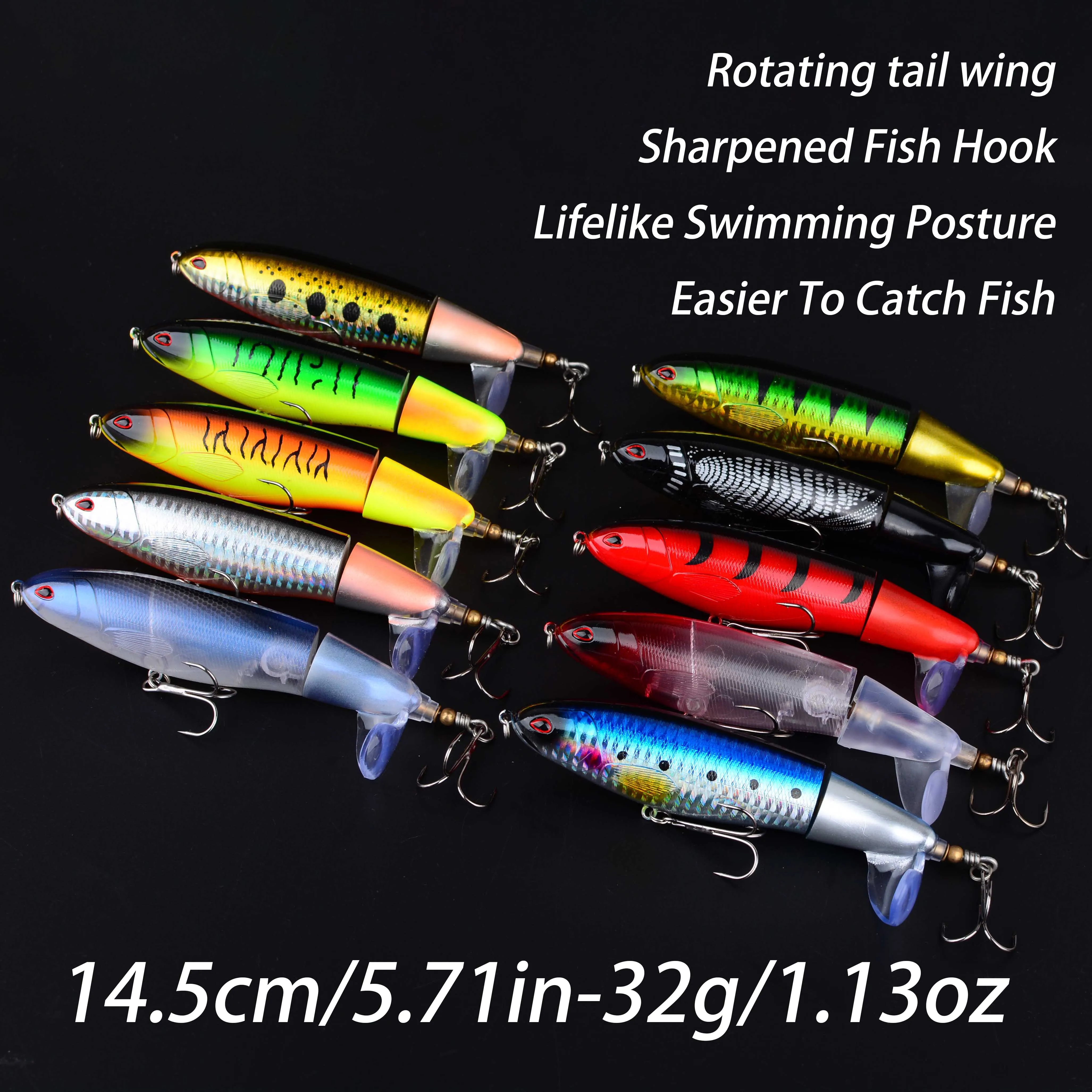 Whopper Plopper crankbait de superficie con cola giratoria